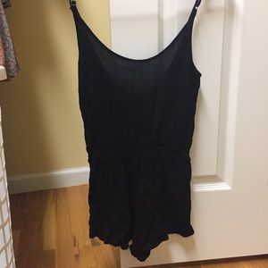 Black petite romper